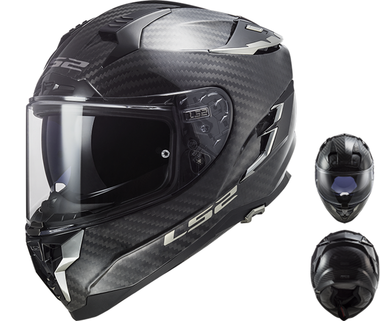 CASCO MOTO LS2 INTEGRAL FF327 CHALLENGER C SOLID CARBON S